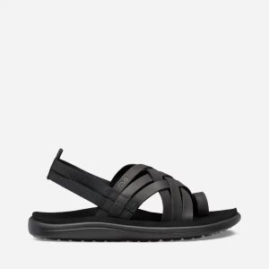 Teva Voya Strappy Leather - Dámske Sandále - Čierne